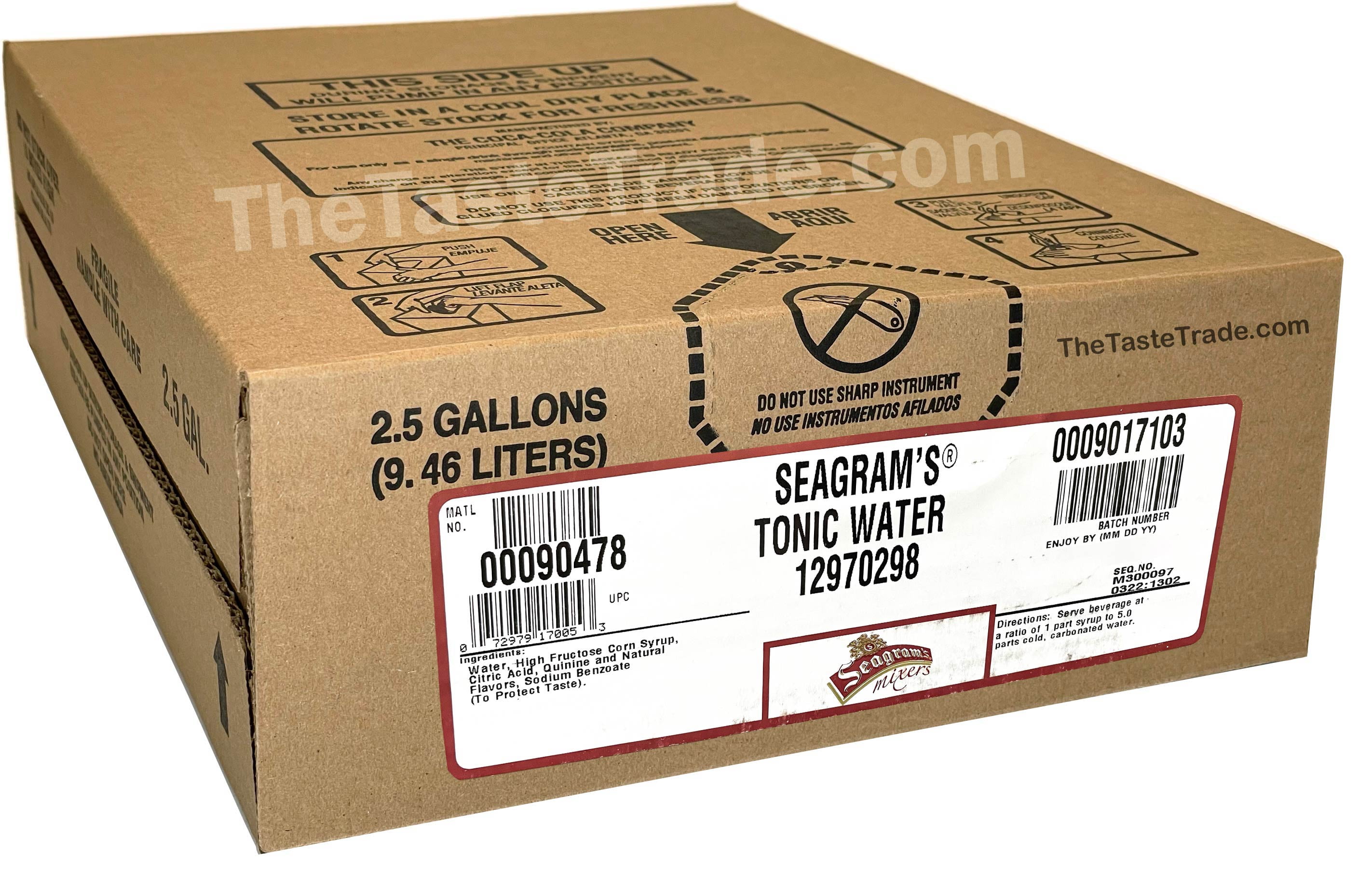 Seagram s 2 5 Gallon Tonic Water Soda Syrup For Soda Fountain Machines seagram-s-2-5-gallon-tonic-water-soda-syrup-for-soda-fountain-machines