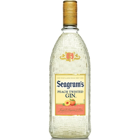 Seagram's Twisted Peach Flavored Gin 750 ml, 70 Proof