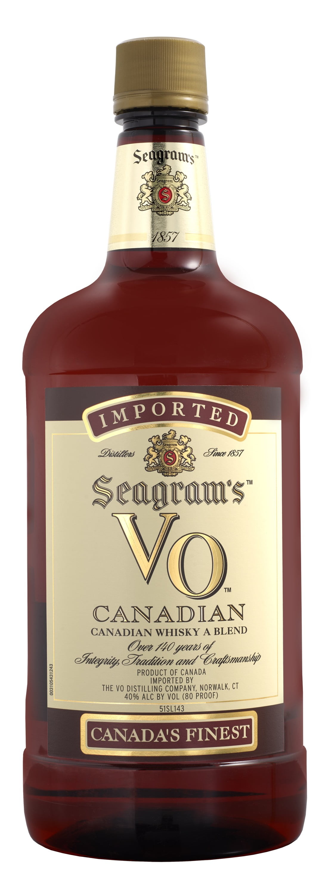 Seagram's VO Canadian Whisky, 1.75l 80 Proof - Walmart.com