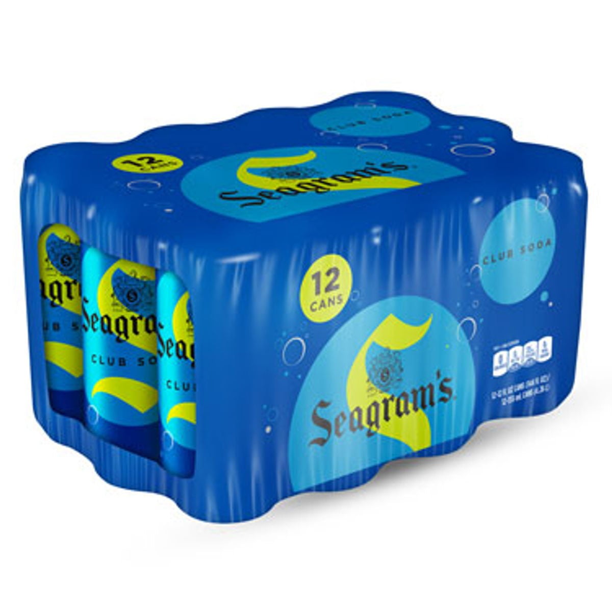 Seagrams Club Soda 12 Pack 12 fl oz Aluminum Can, Allergens Not Contained