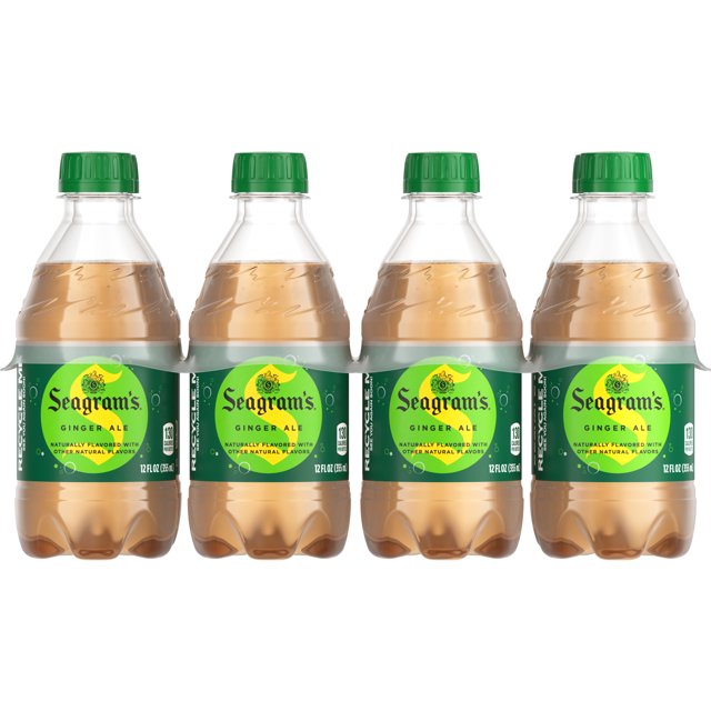 Seagrams Ginger Ale Soda Pop, 12 fl oz, 8 Pack Bottles