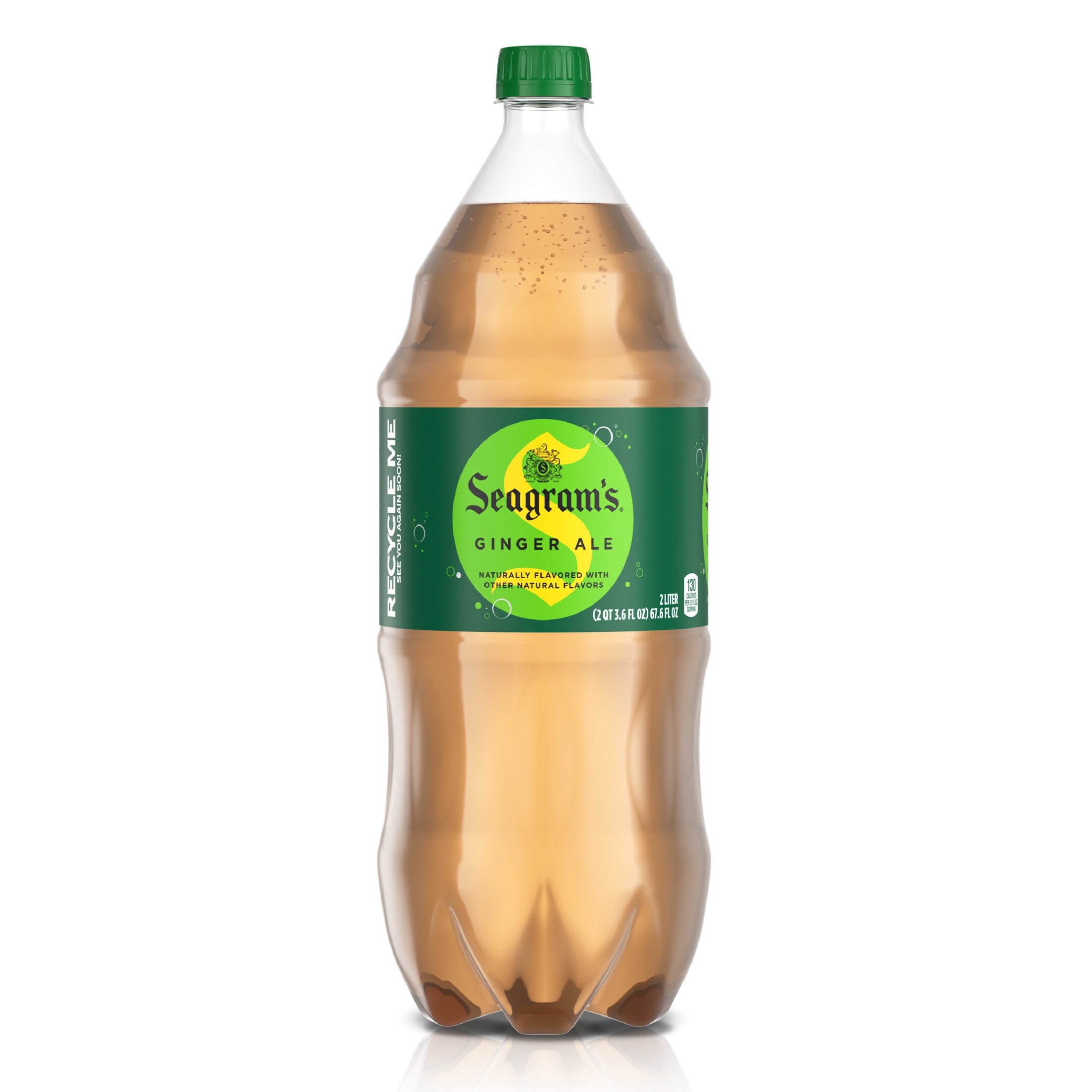 Seagrams Ginger Ale Soda Pop, 2 Liter Bottle