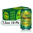Seagrams Ginger Ale Soda Soft Drinks, 7.5 fl oz, 10 Pack