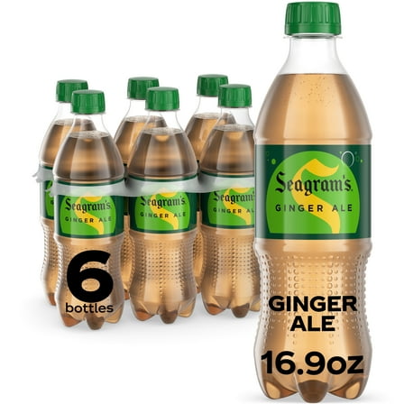 Seagrams Ginger Soda Pop, 16.9 fl oz, 6 Pack Bottles