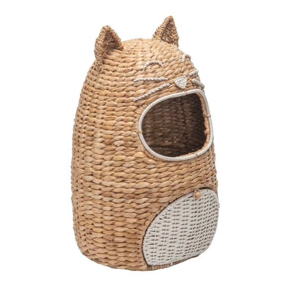 KOUBOO Unique Home Decor Seagrass Cat Toy Storage Basket, Natural
