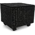 thumbnail image 1 of Seagrass Rolling File Cabinet - Home Filing Cabinet - Hanging File Organizer - Home and Office Wicker File Cabinet - Water Hyacinth Storage Basket for File Storage (Grey), 1 of 12