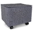 thumbnail image 2 of Casafield Rolling Filing Cabinet Cart – Hyacinth Wicker File Storage Box, Office Organizer On Wheels 2 of 3