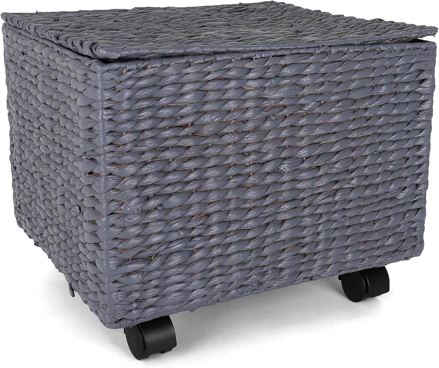 Seagrass Rolling File Cabinet with Hanging Organizer, Wicker Storage ...