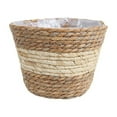 thumbnail image 1 of Seagrass Round Flower Pot Basket Planter Seagrass Planter Basket Woven Straw Pot Garden Plant Pot Container Wicker Rattan Vase Organizer Storage Bin Trash Can for Indoor or Outdoor, 1 of 4