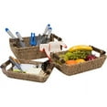 thumbnail image 1 of Seagrass & Wood Handled Baskets by Trademark Innovations (Set of 3), 1 of 3