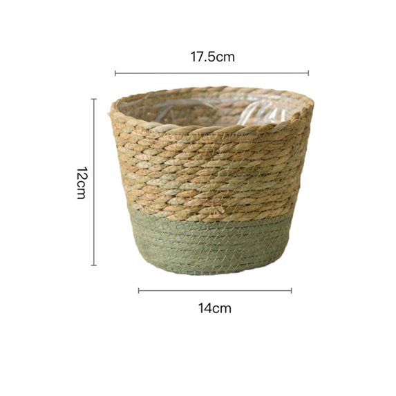 Seagrass Woven Flower Pot Cover Basket for Planters and Home Storage Organizer