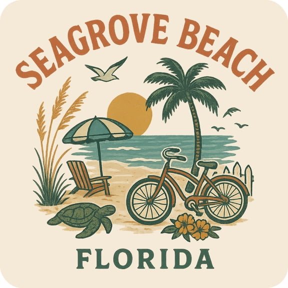 Seagrove Beach Florida Keepsakes Souvenir Vinyl Sticker – Destination Travel Keepsake Collectible (6-Inches Wide)