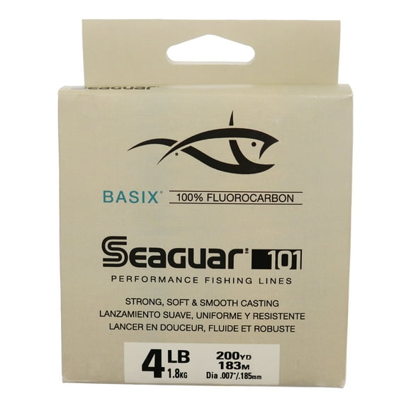 Seaguar 101 BasiX 100% Fluorocarbon Fishing Line 4lbs, 200yds Break Strength/Length - 04BSX200