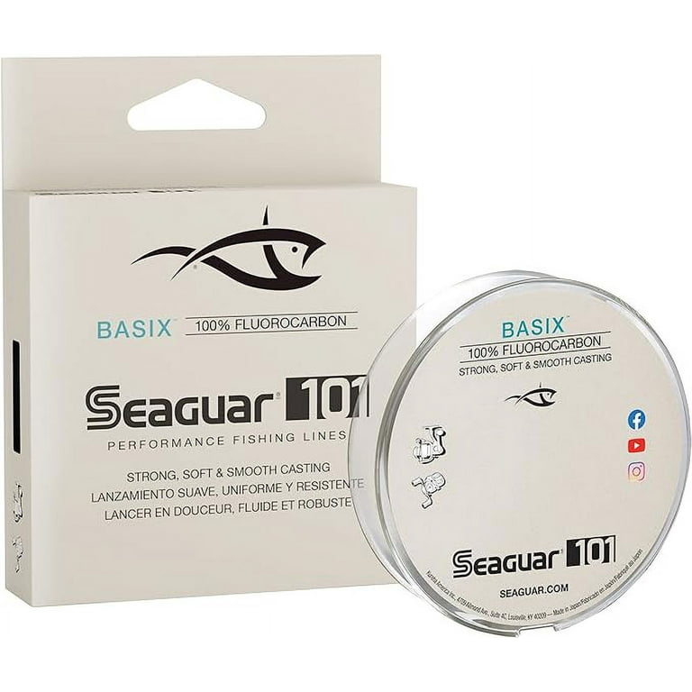 Seaguar 101 Basix 100% Fluorocarbon Fishing Line, Clear