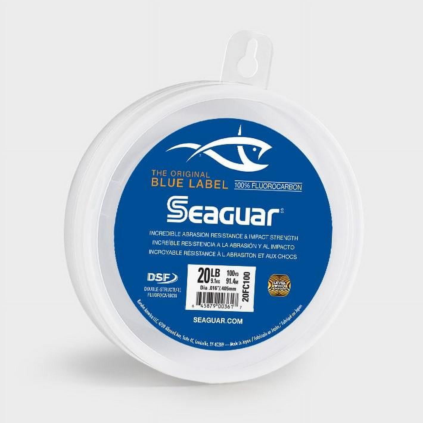 Seaguar Blue Label 100% Flourocarbon Fishing Line (DSF), 30lbs, 25yds Break  Strength/Length - 30FC25 