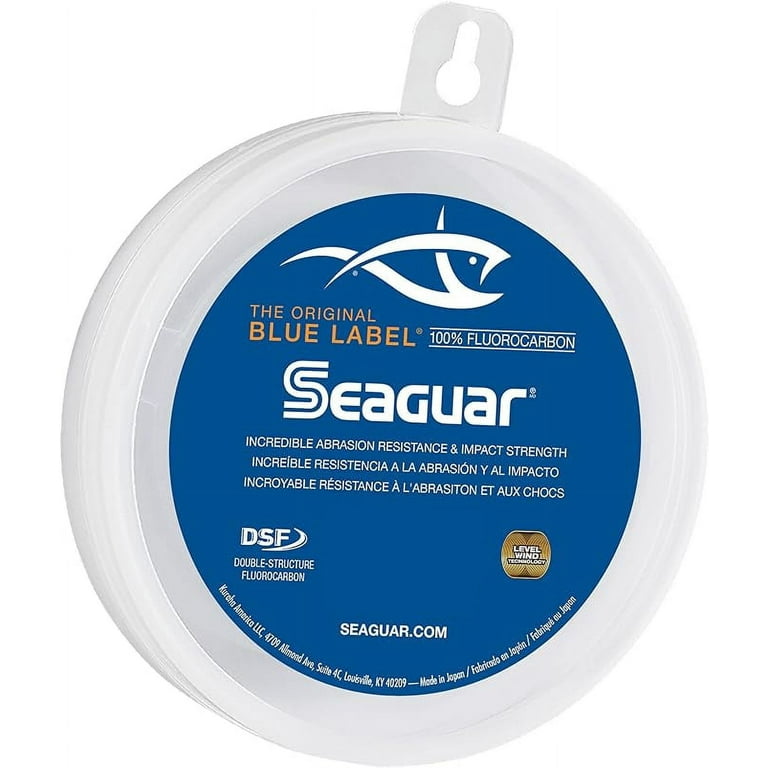 Seaguar Blue Label 100% Flourocarbon Fishing Line Leader, Freshwater,  Multiple Sizes