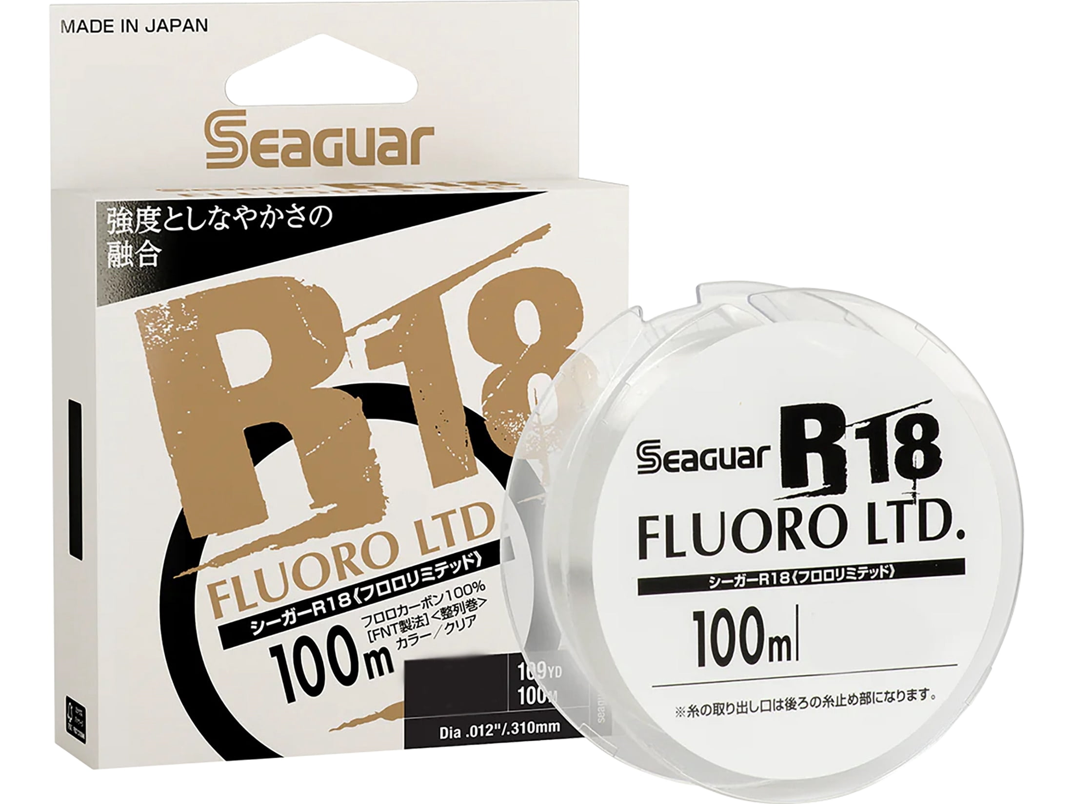 Seaguar JDM R18 Fluoro Ltd. Fluorocarbon Fishing Line 10lb 109yd Clear