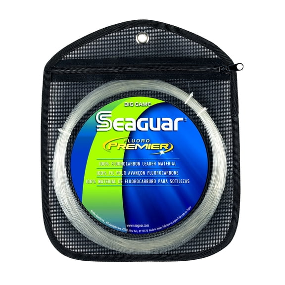 Seaguar Fluoro Premier100% Fluorocarbon Fishing Line(DSF), 170lbs, 50yds Break Strength/Length - 170FPC50