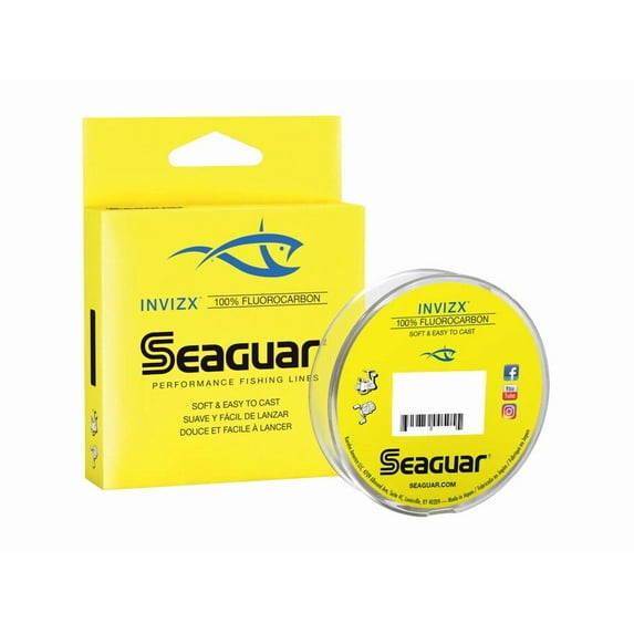 Seaguar InvizX Freshwater 100% Fluorocarbon Fishing Line 10lbs, 600yds Break Strength/Length - 10VZ600