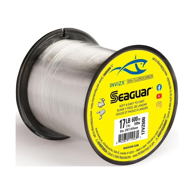 Seaguar InvizX Freshwater 100% Fluorocarbon Fishing Line 17lbs