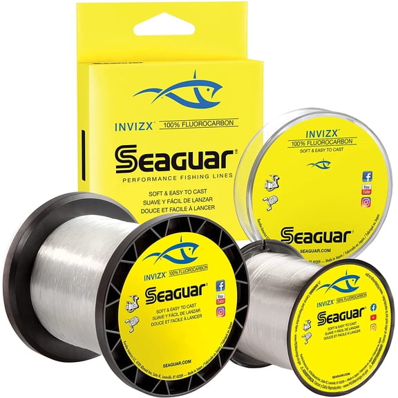 Seaguar Invizx 100% Fluorocarbon Fishing Line 8lbs, 1000yds Break Strength/Length - 08VZ1000
