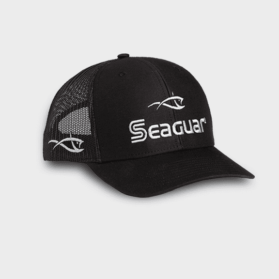 Seaguar Logo Richardson 112 Trucker Cap (Charcoal Neon Blue)
