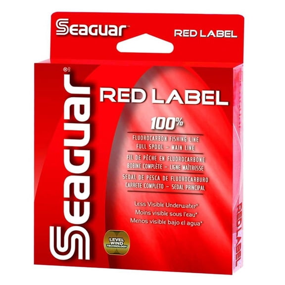 Seaguar Red Label 100% Fluorocarbon Fishing Line 15lbs, 1000yds Break Strength/Length - 15RM1000