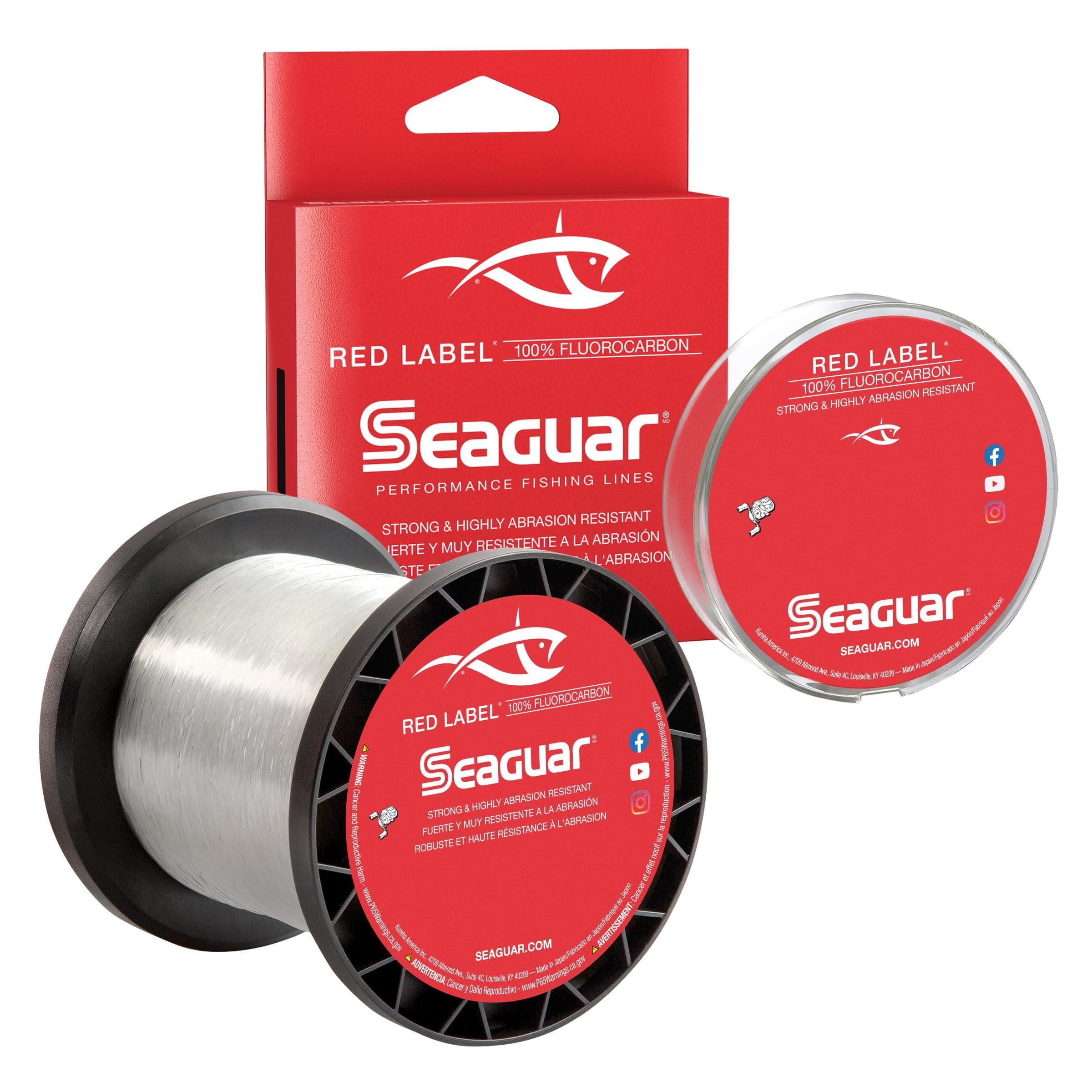 Seaguar Red Label 100 Percent Fluorocarbon Fishing Line, 1000 yds 12lbs