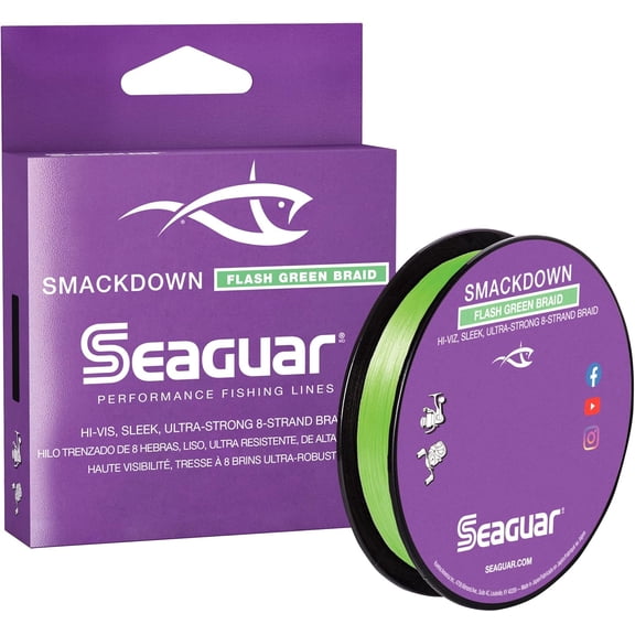 Seaguar Smackdown High Visibility Braided Line Flash Green 50lb 300yd