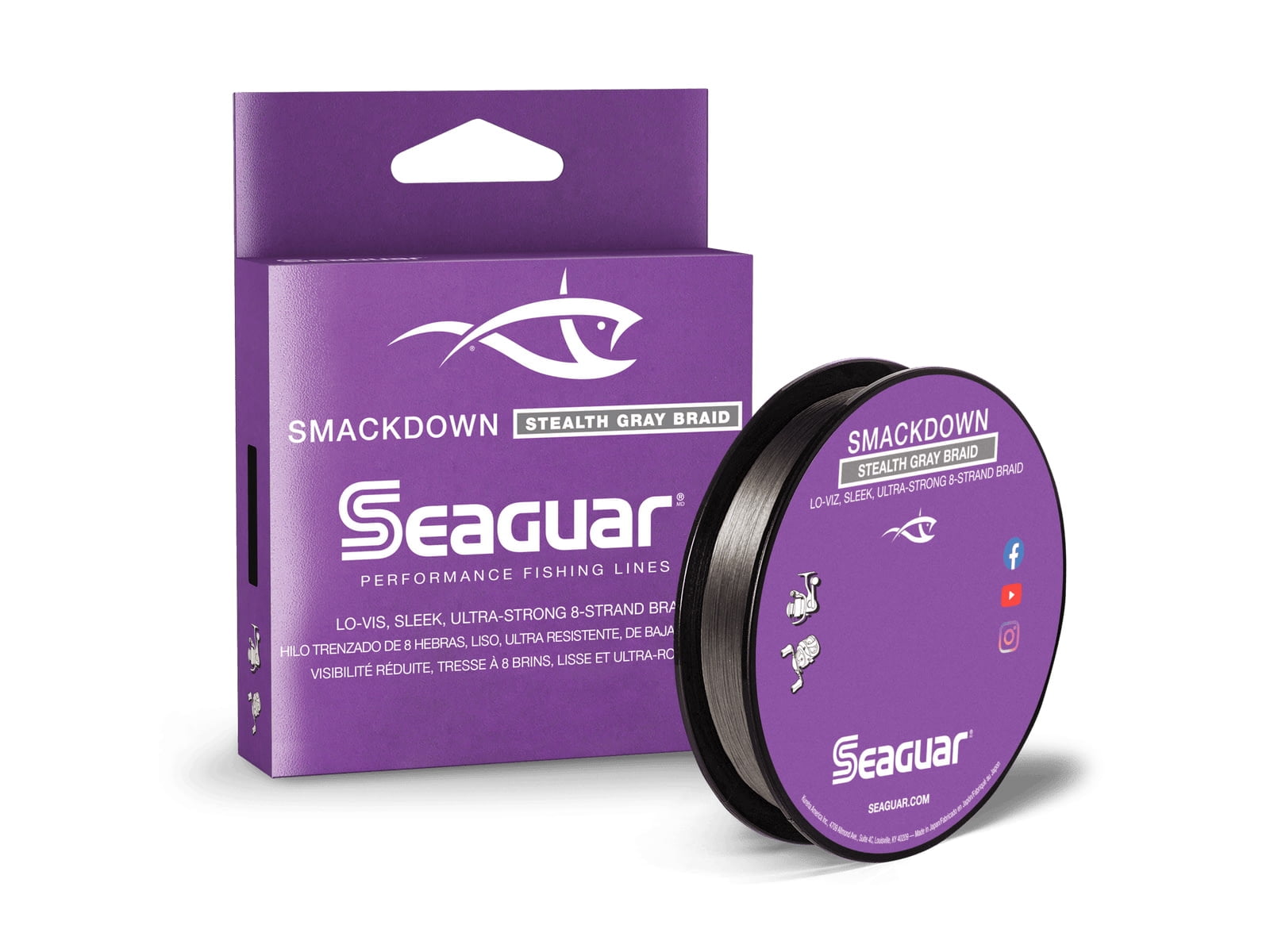 Seaguar Smackdown High Visibility Braided Line Stealth Gray 65lb 300yd