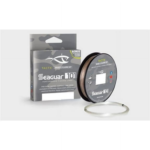 Seaguar TactX Braid and Fluoro Fishing Line, 300 yards, 20 lbs