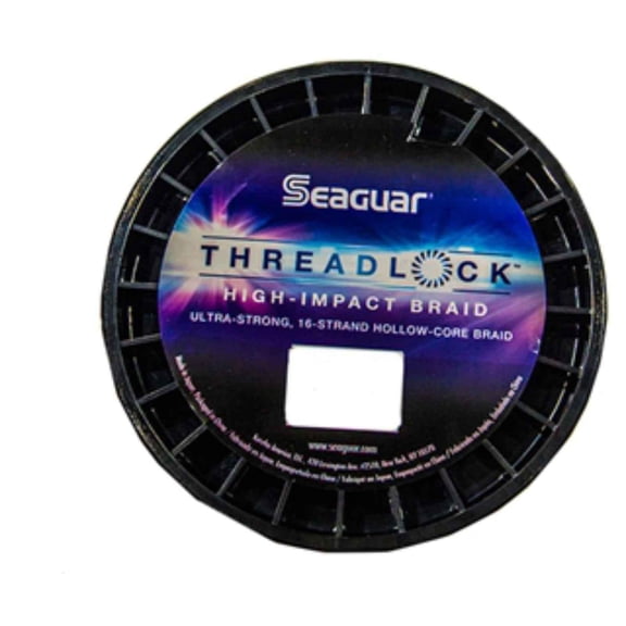 Seaguar Threadlock Fishing Line, 16 Strand Hollow Core Braid, High Visibility White, 100lbs, 600yds Break Strength/Length - 100S16W600