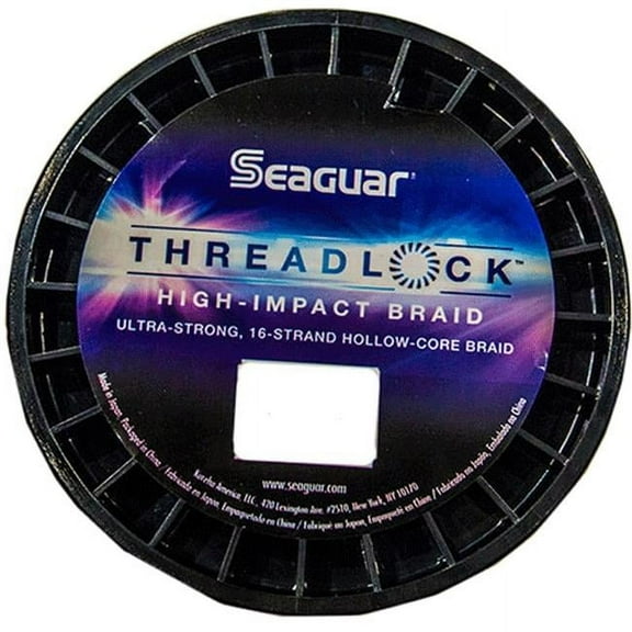 Seaguar Threadlock Fishing Line, 16 Strand Hollow Core Braid, High Visibility White, 60lbs, 600yds Break Strength/Length - 60S16W600
