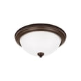 thumbnail image 1 of Sea Gull Lighting 13.25" LED Medium Flush Mount, Heirloom Bronze Finish with Satin Etched Glass, 1 of 2