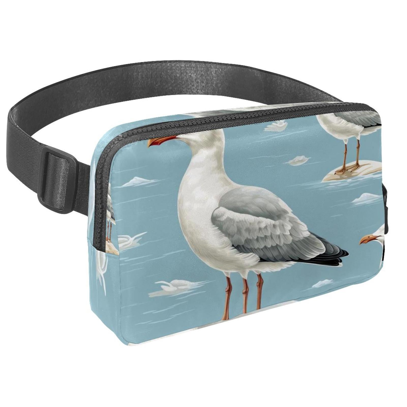 Seagull Adjustable Lightweight Waist Bag Fanny Pack Crossbody Bag with Extension Strap Unisex
