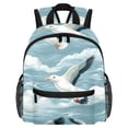 thumbnail image 1 of Seagull Airport Backpack Preppy Cute Mini Shoulder School Backpack Lightweight with Adjustable Shoulder Strap Large Capacity Printed Design, 1 of 1