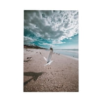 Seagull Canvas Framed Wall Art Coastal Ocean Beach Nature Seaside Bird Print Nautical Style Large Wall Decoration for Living Room Bedroom Office Bathroom Home Decor