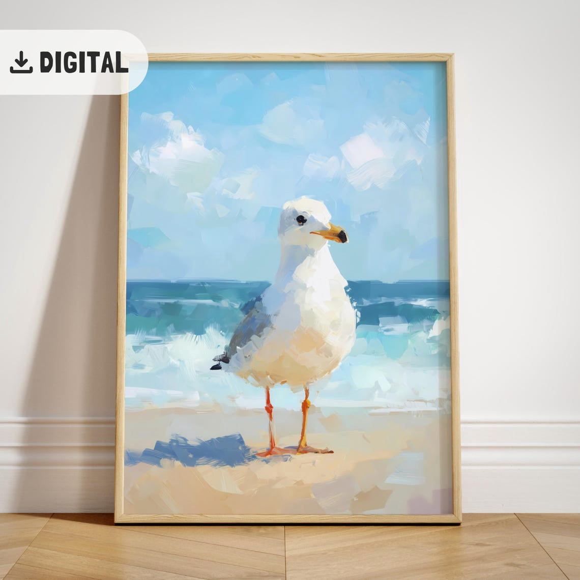 Seagull Colorful Summer, Coastal Beach House Wall Decor, Poster Ocean ...