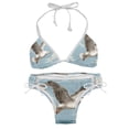 thumbnail image 1 of Seagull Detachable Sponge Adjustable Strap Bikini Set 2-Pack Swimwear Swimsuit.SceneManagement Beach Pool Party Vacation., 1 of 6