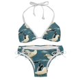thumbnail image 1 of Seagull Detachable Sponge Adjustable Strap Bikini Set Two-Pack Beachwear Scene Swimsuit, 1 of 6