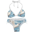 thumbnail image 1 of Seagull Detachable Sponge Adjustable Strap Bikini Set - Two-Pack - Ideal for Beach and Pool Parties, 1 of 6