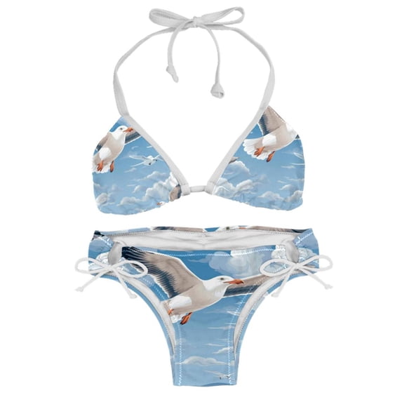 Seagull Detachable Sponge Adjustable Strap Bikini Set Two-Pack Swimsuits for Women