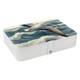 thumbnail image 1 of Seagull Earring Organizer Jewelry Box Necklace Organizer PU Leather with Removable Compartment Portable, 1 of 6