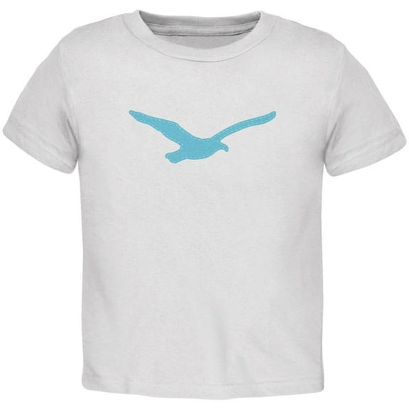 Seagull Faux Stitched White Toddler T-Shirt - 2T