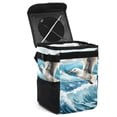 thumbnail image 1 of Seagull Foldable Car Trash Bin with Lid, Leak-proof Mini Trash Can for Car, Hanging Storage Bag Included, 1 of 6