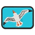 thumbnail image 1 of Seagull In Flight Marine Bird Applique Multi-Color Embroidered Iron-On Patch - 3.5 Inch Large, 1 of 5