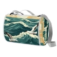 thumbnail image 1 of Seagull Large Canvas Picnic Blanket Waterproof Backing, Portable Outdoor Mat for Beach, Park, Stadium - Foldable & Lightweight - 78" x 59, 1 of 6