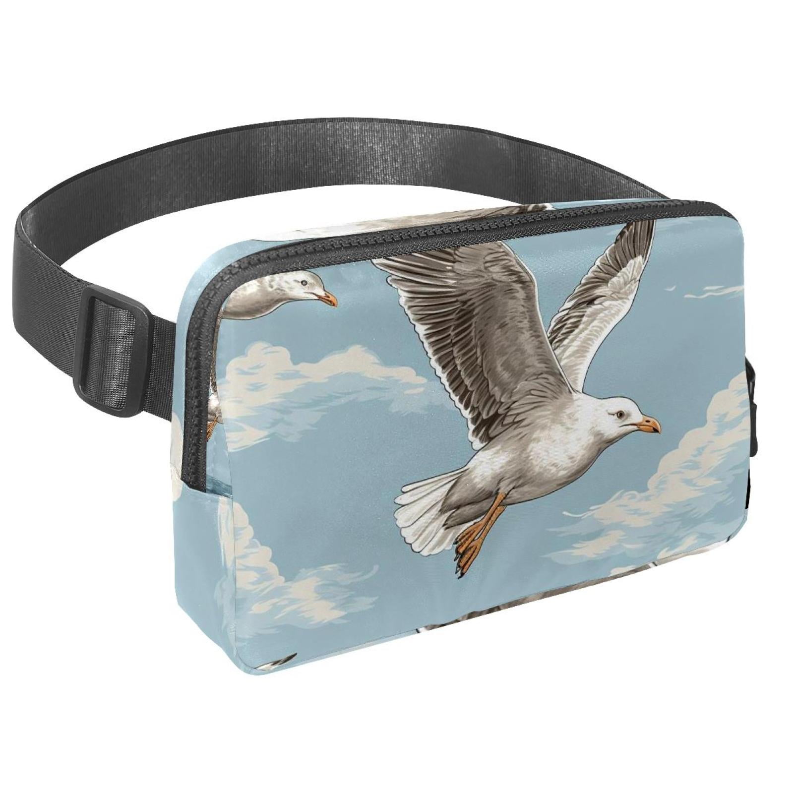 Seagull Lightweight Adjustable Waist Pack Fanny Pack Crossbody Bag with Extension Strap Unisex