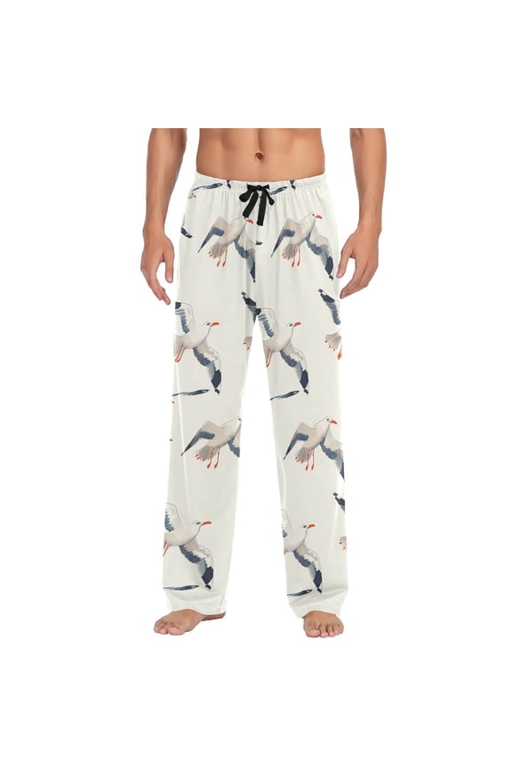 Seagull Men's Pajama Pants with Pocket Lounge Pants Pajama Sleep Pant Pj Comfortable