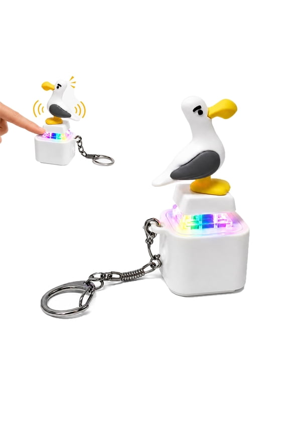 Seagull Mine Clicker Keychain with Sound & LED, Stress Relief